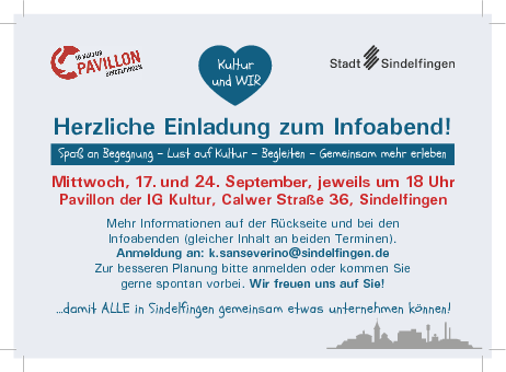 Einladung zum Infoabend des Kulturbgleitprojekts "Kultur und WIR"