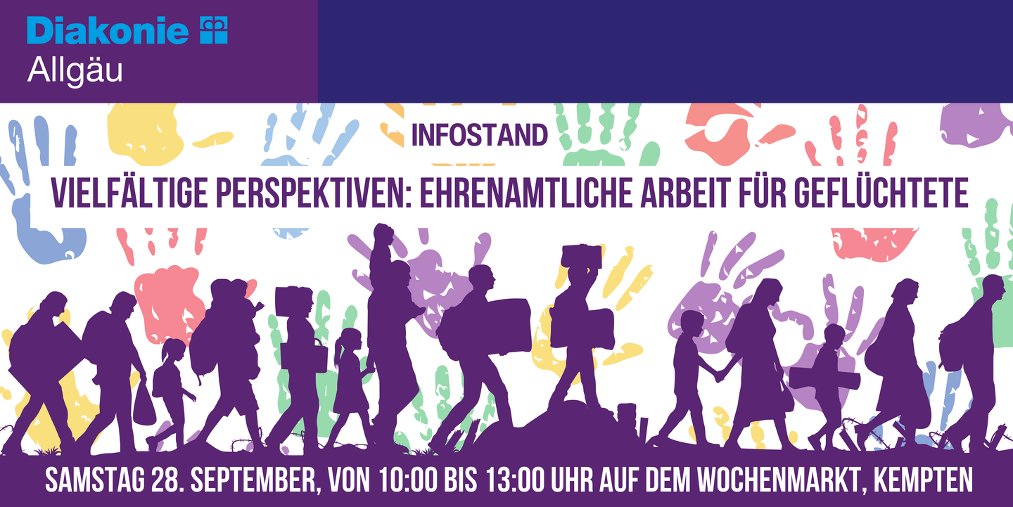 Infostand: "Vielfältige Perspektiven: Ehrenamtliche Arbeit für Geflüchtete"