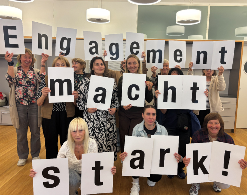 Teilnehmerinnen des MIA-Sprachkurses von eins plus b