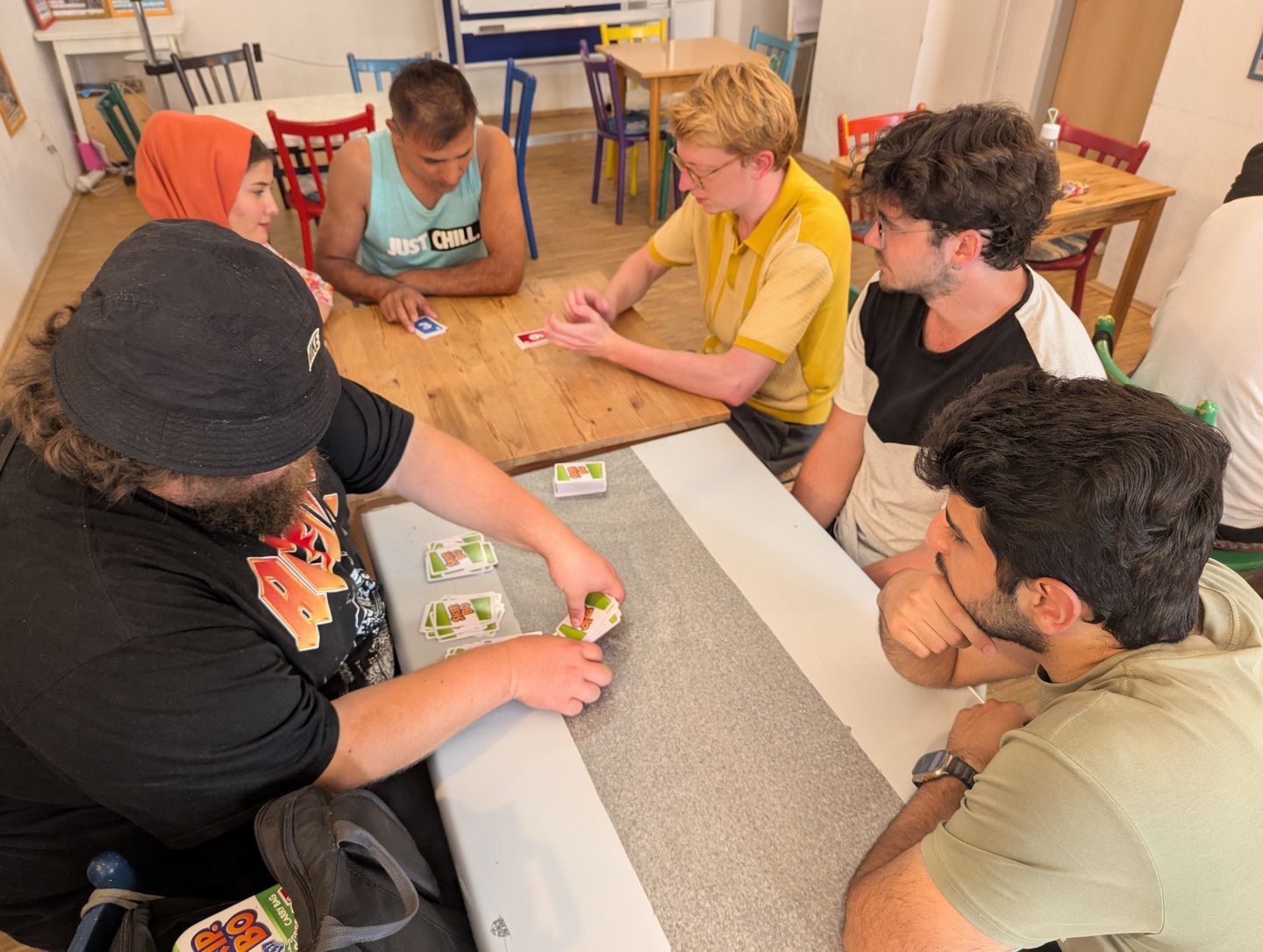 Gemeinsam können Spiele gespielt werden, welche immer spontan entschieden werden.
