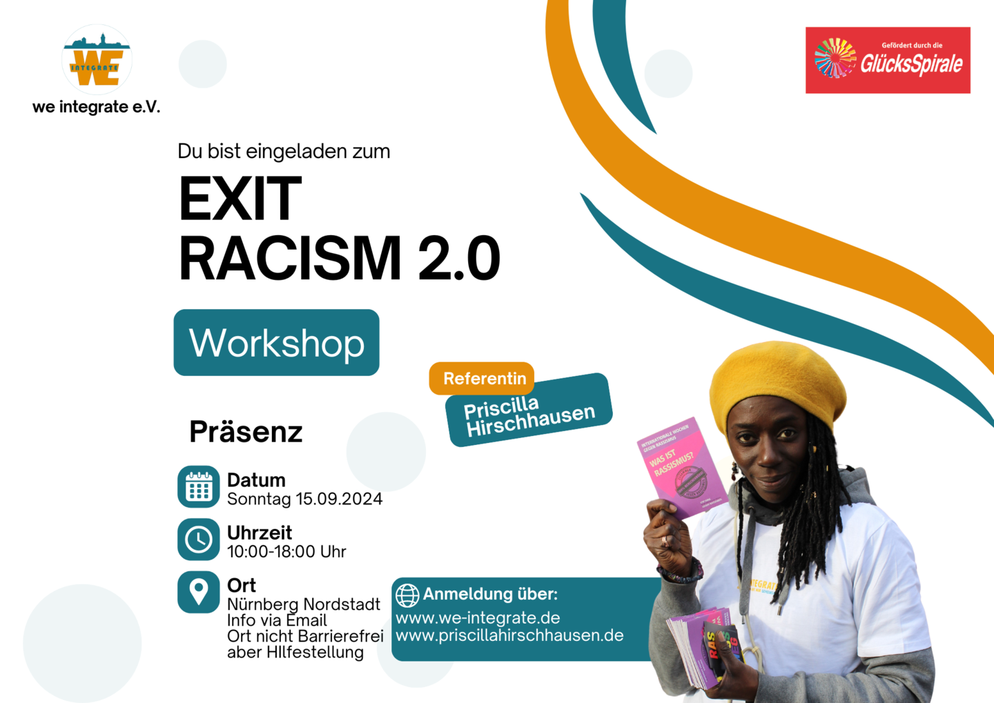 Am 15.09.2024 findet von 10:00 bis 18:00 Uhr ein intensiver Antirassismus-Workshop in Nürnberg statt. Dieser Workshop bietet eine Plattform für den Austausch über Rassismus und Diskriminierung. Teilnehmende können in einer offenen und sicheren Umgebung Vorurteile erkennen, ihre eigenen Privilegien hinterfragen und tief in die Theorie von Rassismus eintauchen. Der Workshop richtet sich an Menschen, die aktiv an einer gerechteren und inklusiveren Gesellschaft mitwirken wollen. Die Teilnahme ist auf 16 Personen begrenzt, um einen intensiven Austausch zu gewährleisten. Jetzt anmelden und ein Zeichen setzen!