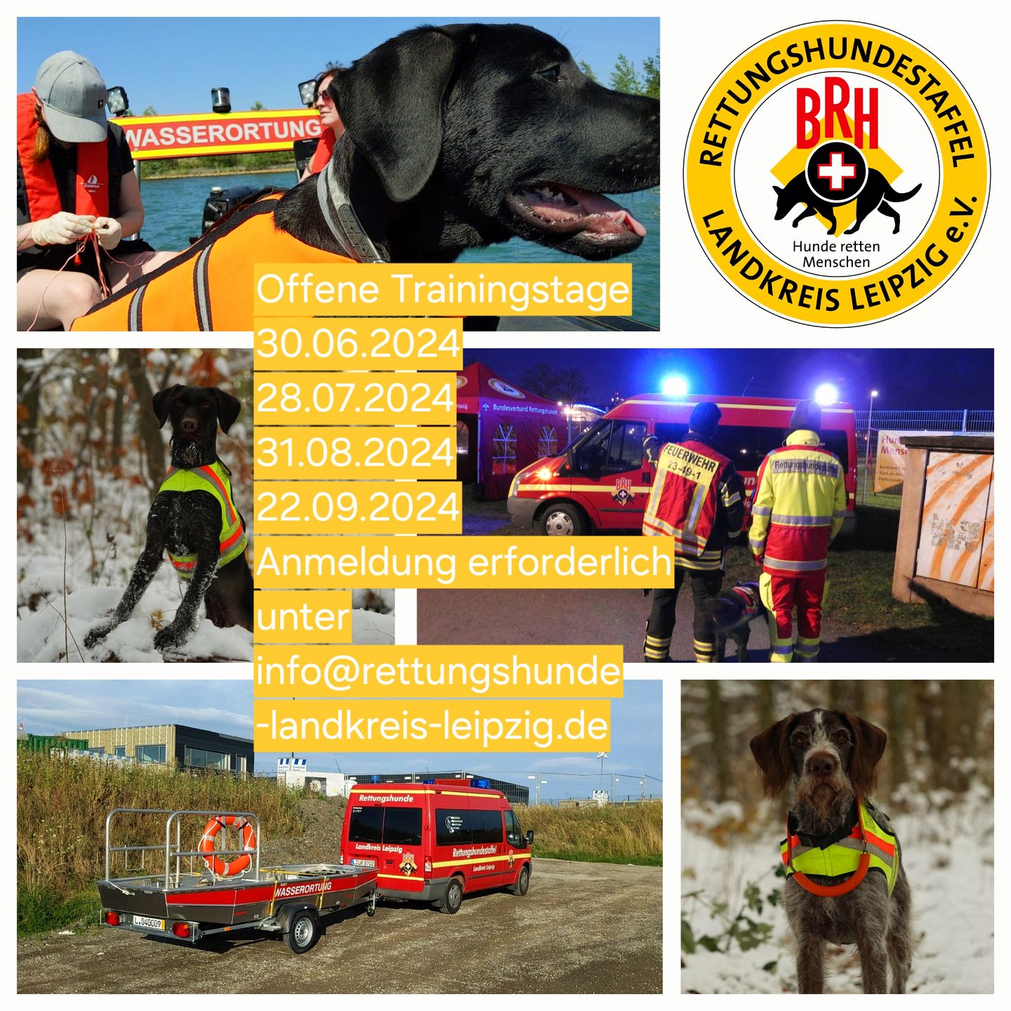 offener Trainingstage bei der BRH Rettungshundestaffel Landkreis Leipzig e.V.