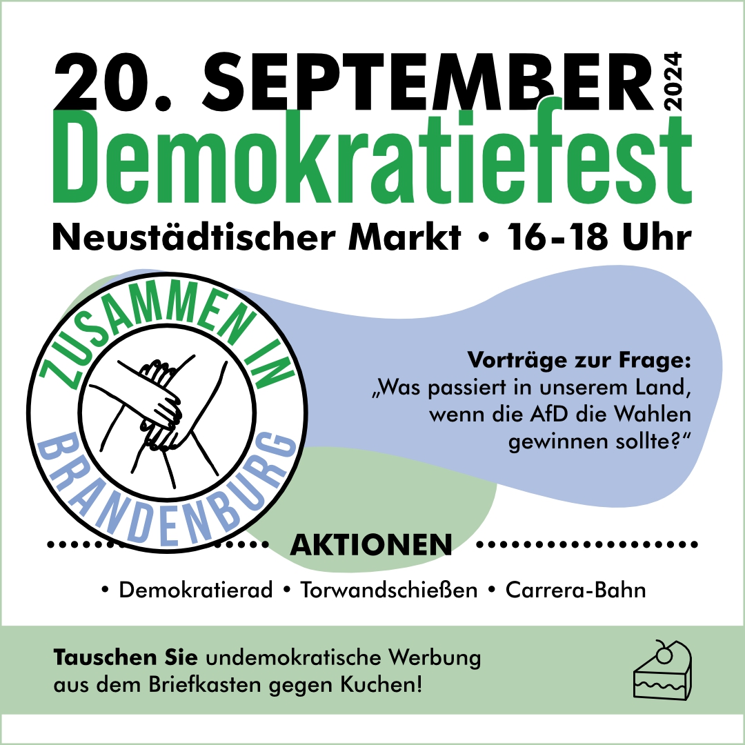 Plakat Demokratiefest Brandenburg an der Havel