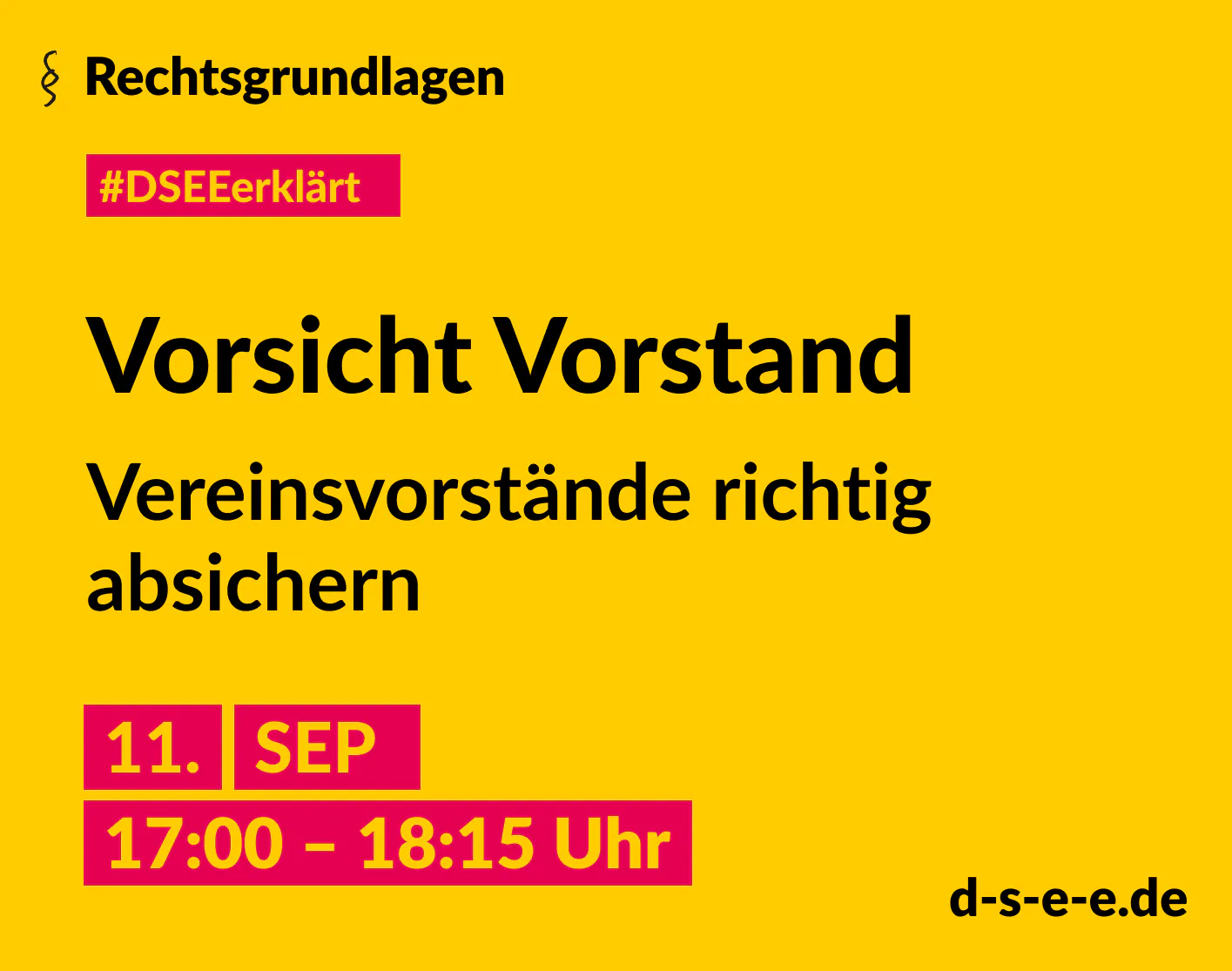 Grafik, auf der Titel, Datum und Uhrzeit der Veranstaltung abgebildet sind