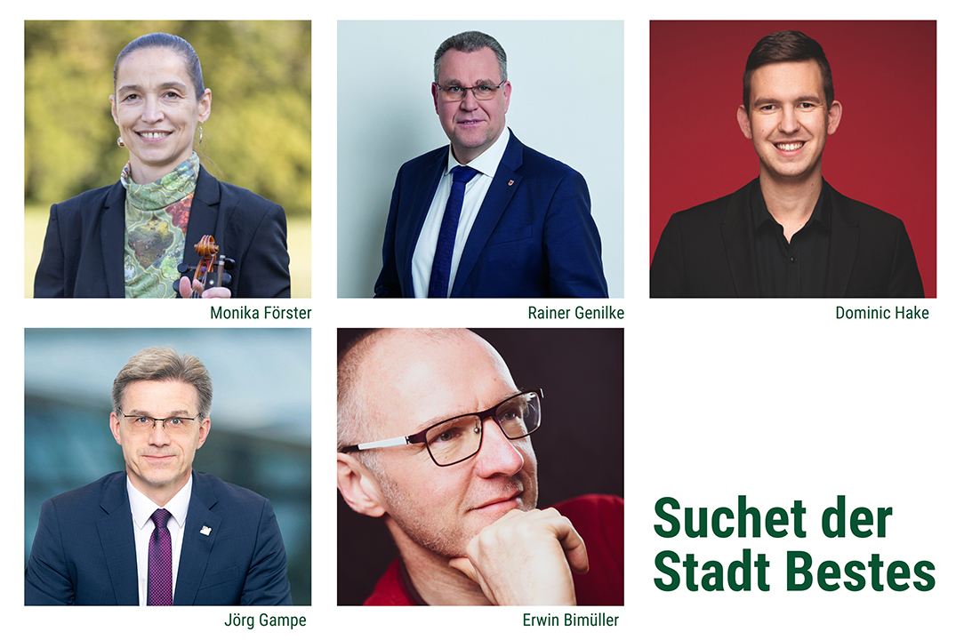 Teilnehmer der Podiumsveranstaltung "Suchet der Stadt Bestes"