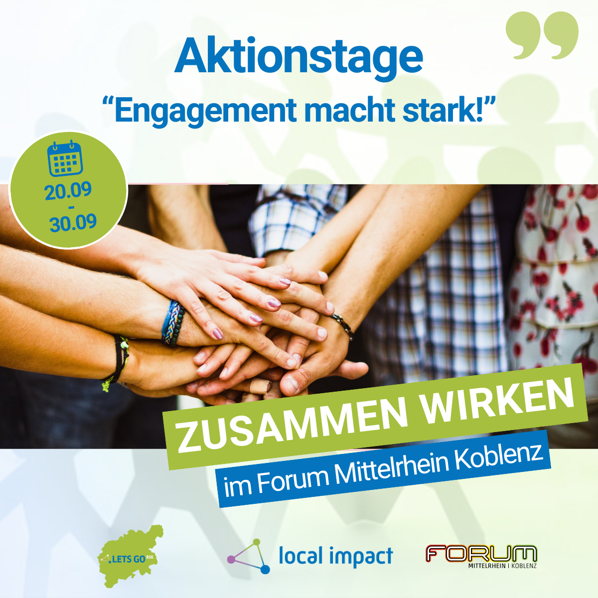 Einladung zum Engagementbarcamp - 20.09-30-09.2024 im Forum Mittelrhein Koblenz