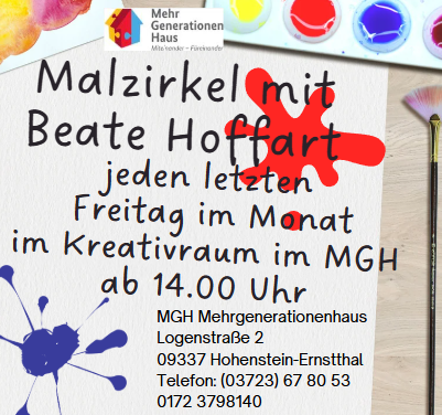Bunte Pinsel und Farben