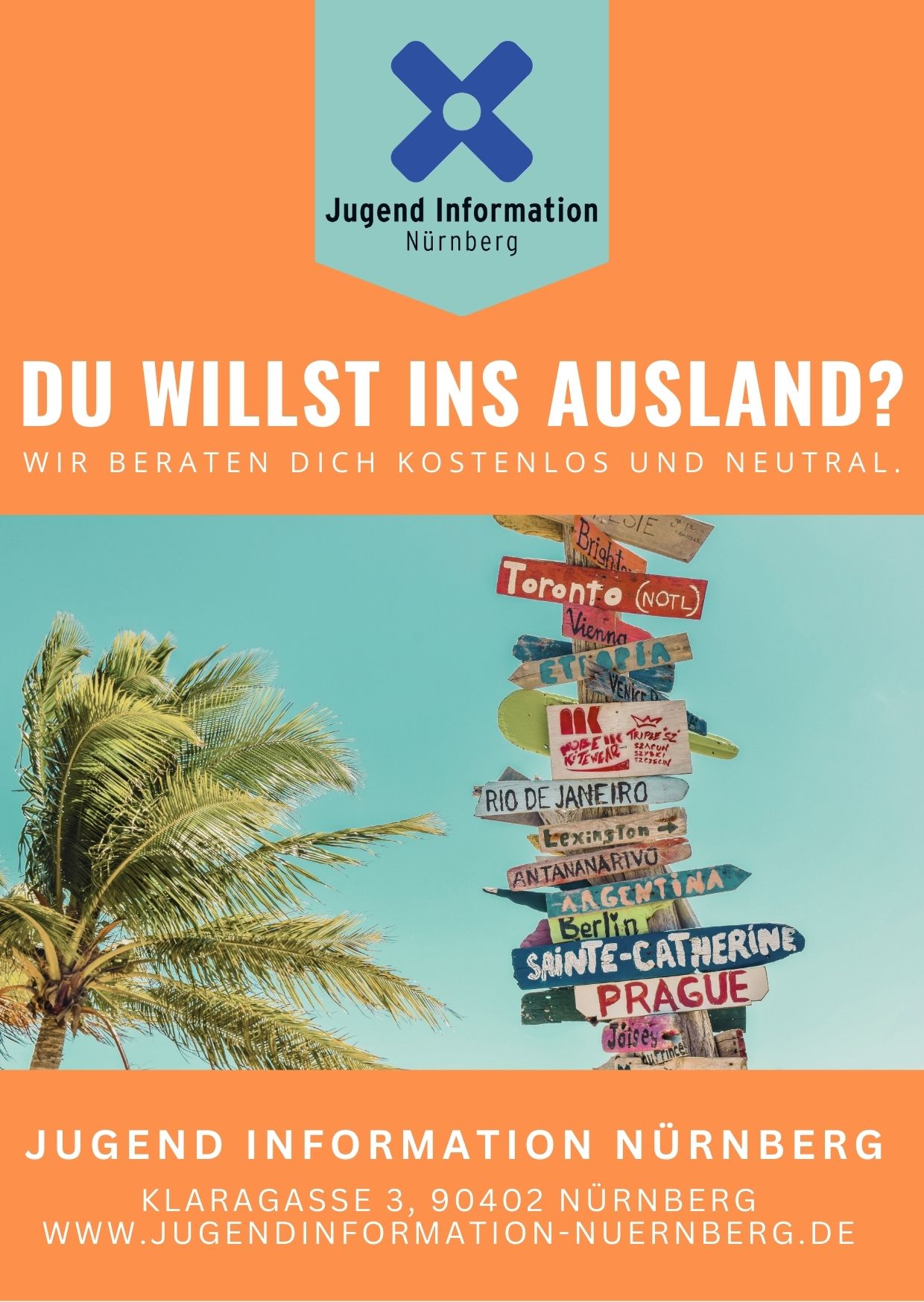 Abbildung Flyer Dein Weg ins Ausland