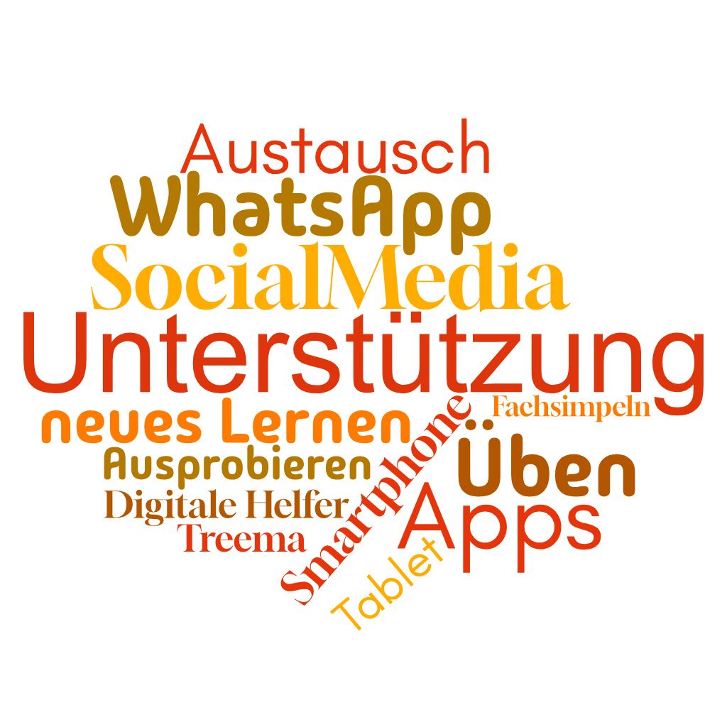 Wortwolke aus digitalen Begriffen 